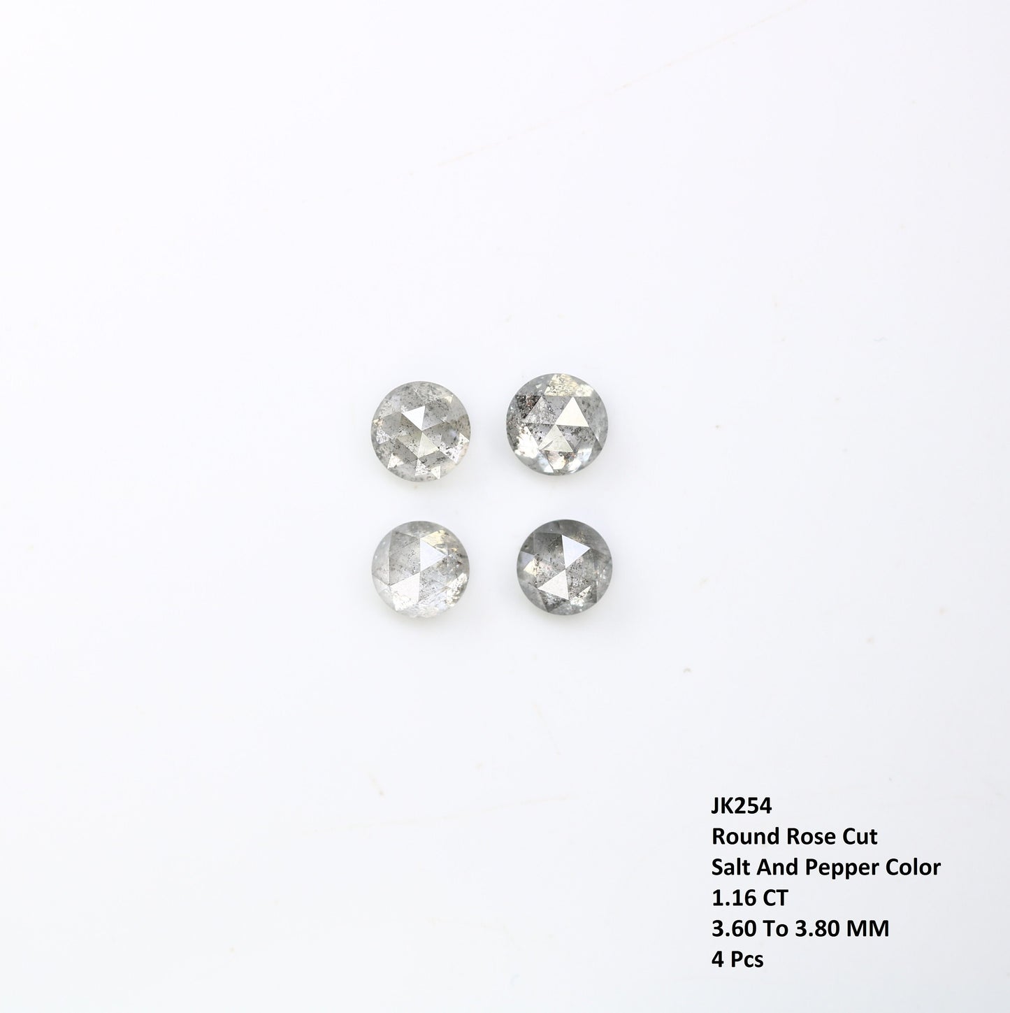 1.16 CT Sparkling Salt and Pepper Rose Cut Round Diamonds For Wedding Band ll Gift For Girlfriend ll Gift For Daughter ll Gift For Mother