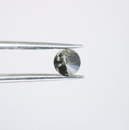 0.70 Carat Natural Salt and Pepper Round Brilliant Cut Galaxy Diamond | Loose Gem for Jewelry Making | Wholesale Price