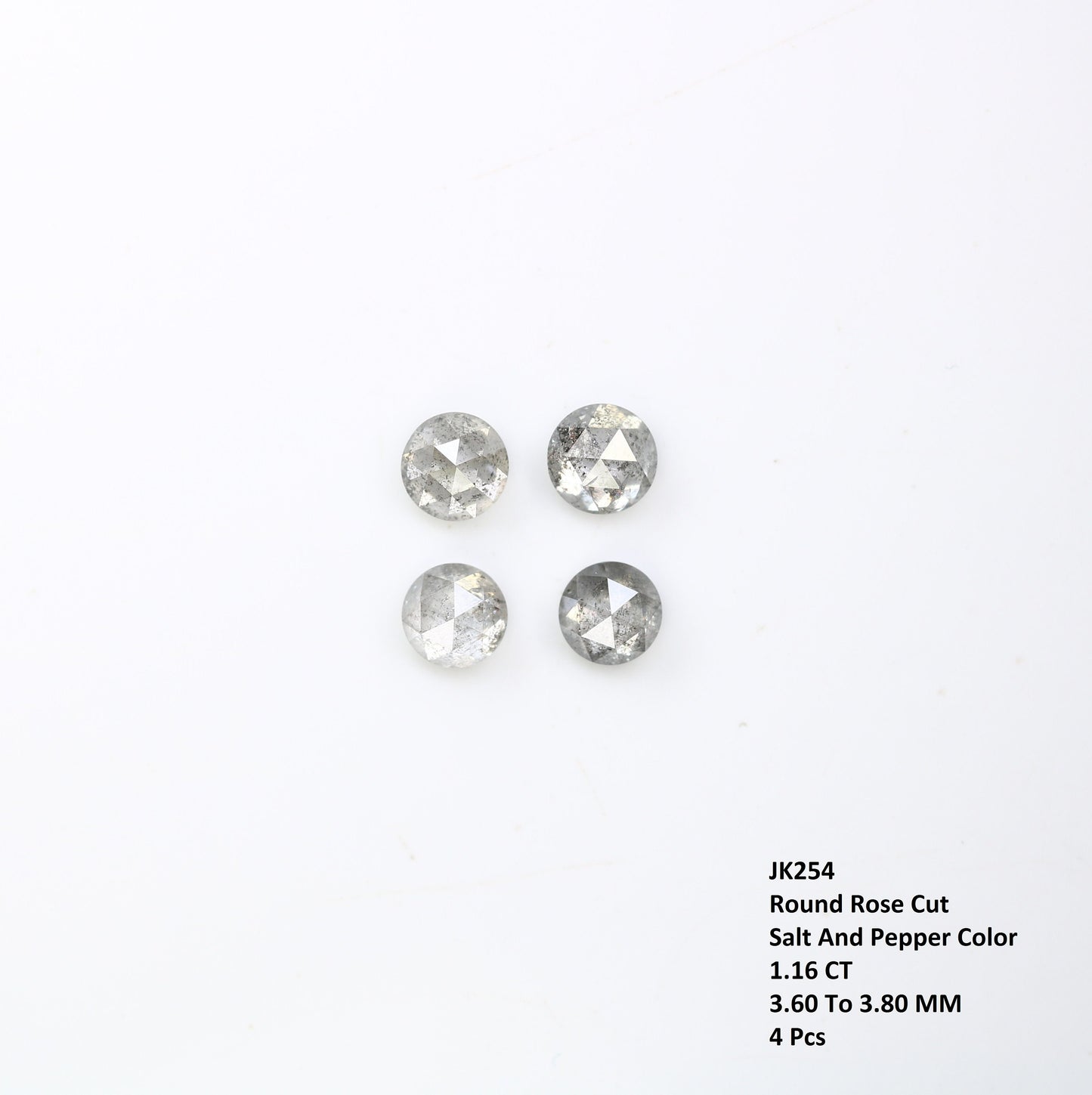 1.16 CT Sparkling Salt and Pepper Rose Cut Round Diamonds For Wedding Band ll Gift For Girlfriend ll Gift For Daughter ll Gift For Mother