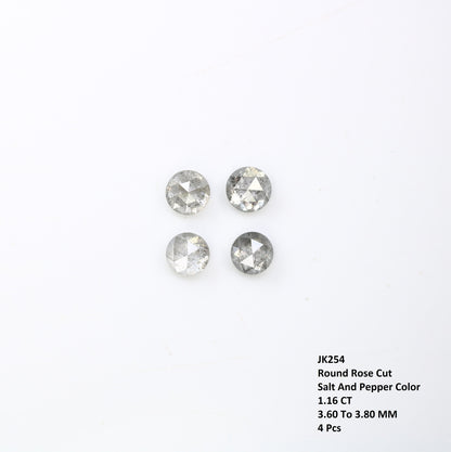 1.16 CT Sparkling Salt and Pepper Rose Cut Round Diamonds For Wedding Band ll Gift For Girlfriend ll Gift For Daughter ll Gift For Mother