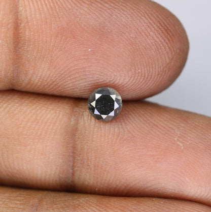0.70 Carat Natural Salt and Pepper Round Brilliant Cut Galaxy Diamond | Loose Gem for Jewelry Making | Wholesale Price