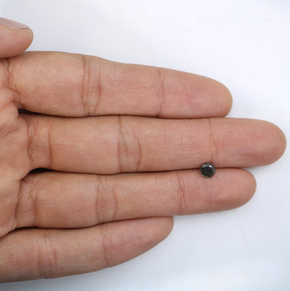 0.70 Carat Natural Salt and Pepper Round Brilliant Cut Galaxy Diamond | Loose Gem for Jewelry Making | Wholesale Price