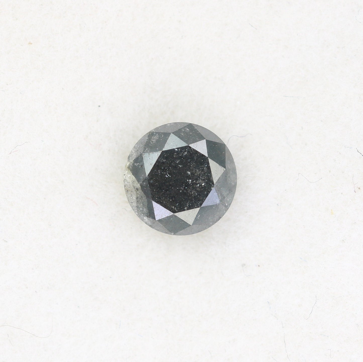 0.70 Carat Natural Salt and Pepper Round Brilliant Cut Galaxy Diamond | Loose Gem for Jewelry Making | Wholesale Price