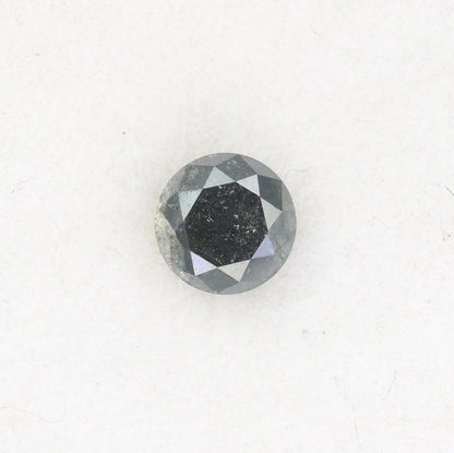 0.70 Carat Natural Salt and Pepper Round Brilliant Cut Galaxy Diamond | Loose Gem for Jewelry Making | Wholesale Price