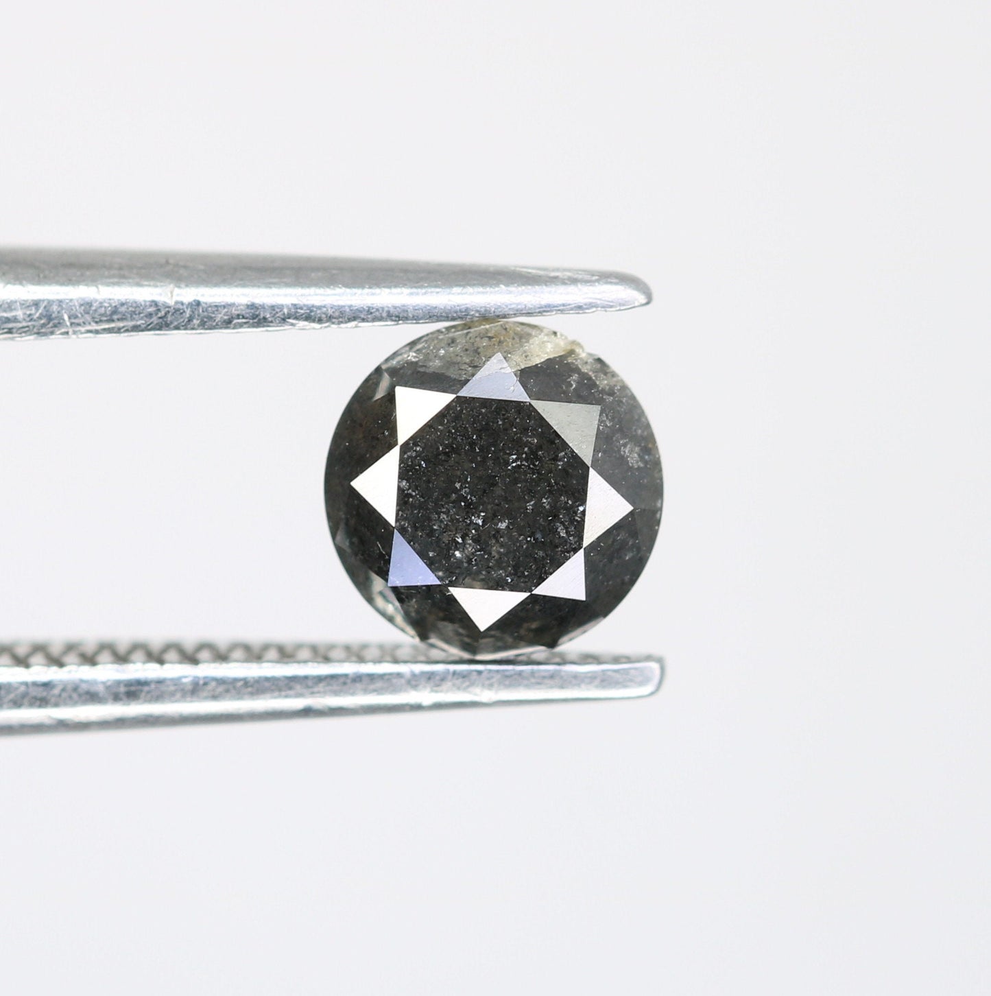 0.70 Carat Natural Salt and Pepper Round Brilliant Cut Galaxy Diamond | Loose Gem for Jewelry Making | Wholesale Price