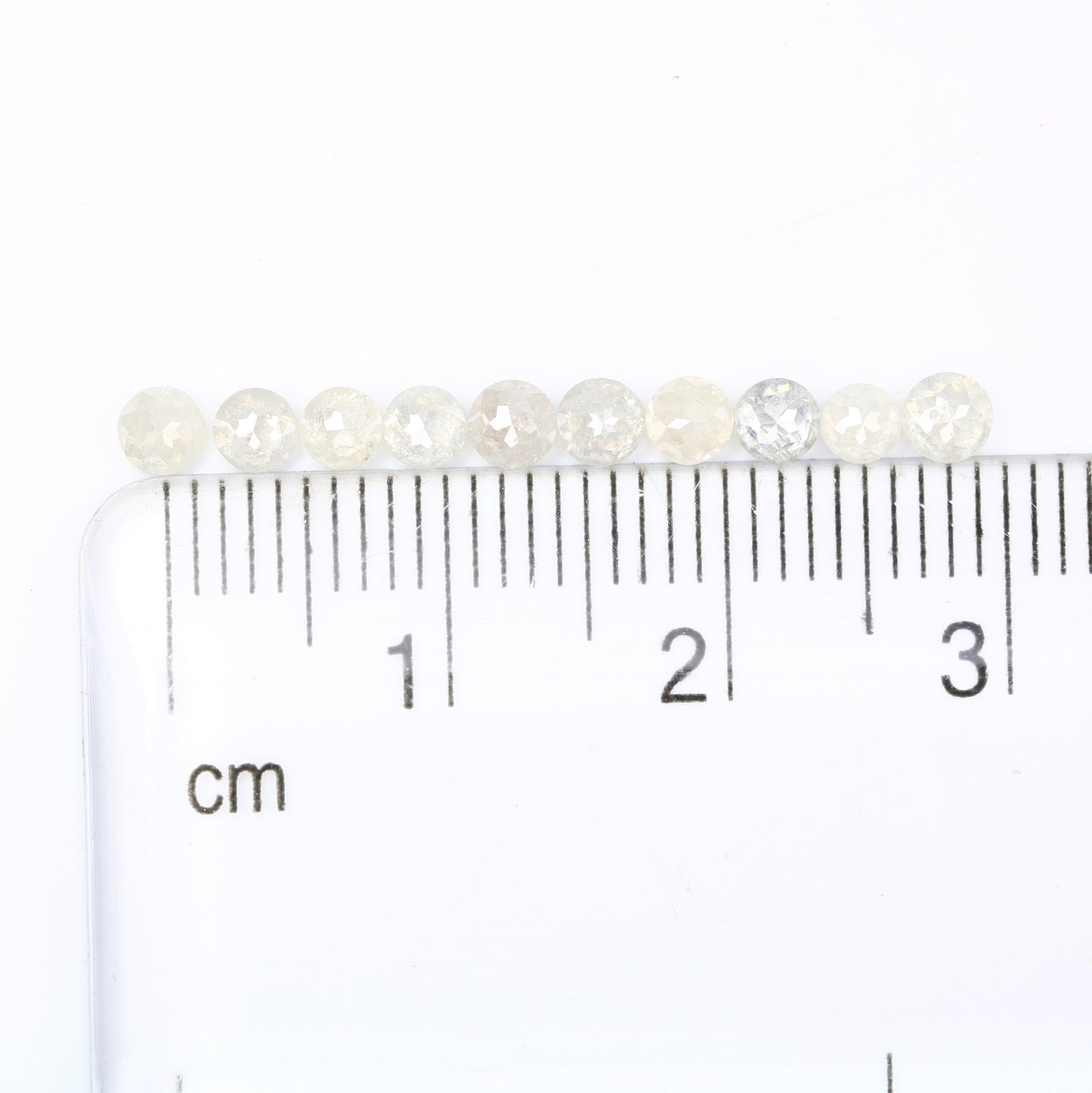 1.56 CT White Icy Grey Rose Cut Round Diamonds For Wedding RingFor Gold Ring Diamonds