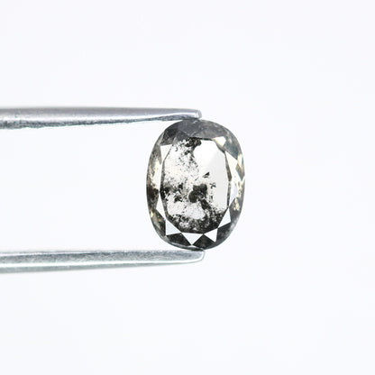 0.86 CT Salt and Pepper Oval Diamond - Engagement Ring Gemstone & Ideal Gift for Girlfriend, Wife, Mother, or Special Woman
