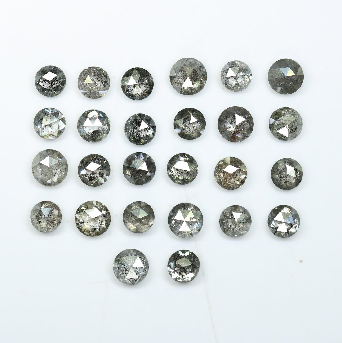 3.00 TCW Natural Salt and Pepper Rose Cut Round Diamonds For Side Accent Stone in Wedding Ring ll Gift For Wife ll Gift For Girlfriend