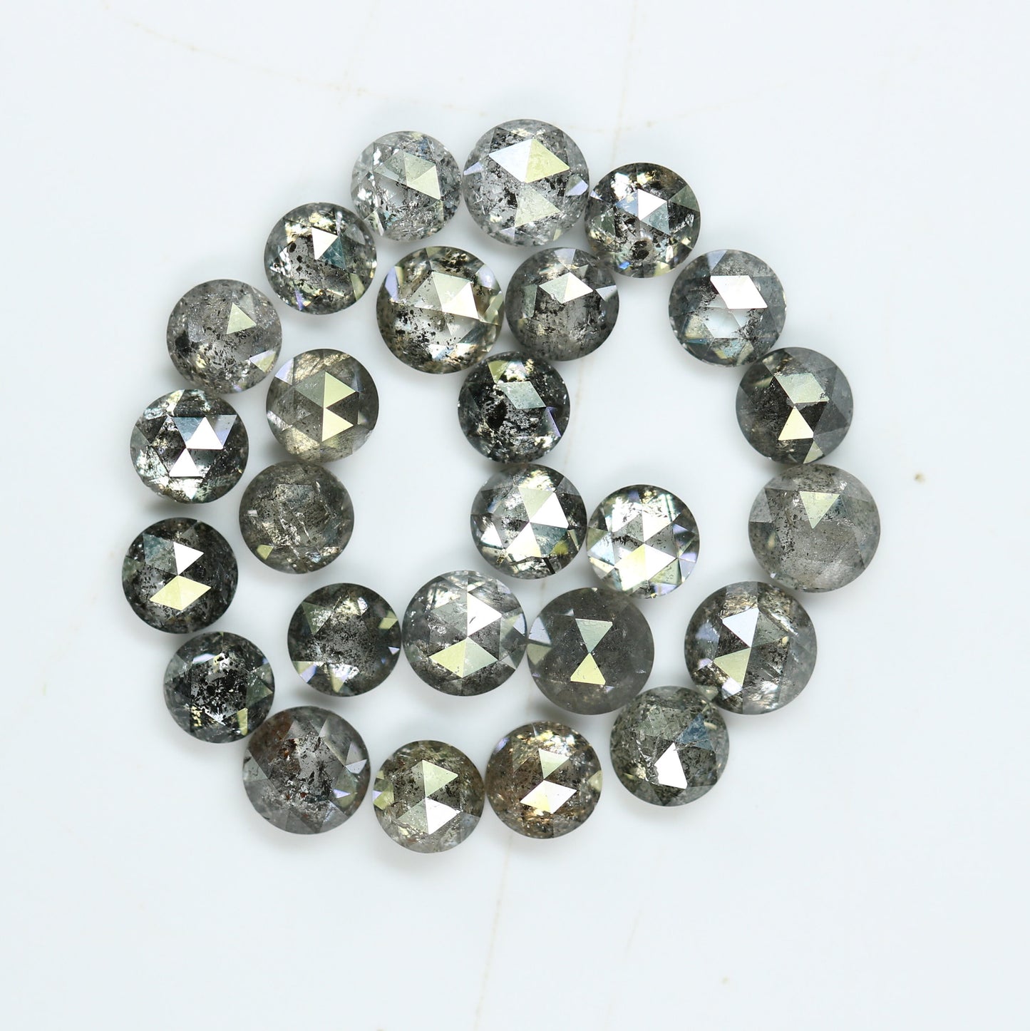 3.00 TCW Natural Salt and Pepper Rose Cut Round Diamonds For Side Accent Stone in Wedding Ring ll Gift For Wife ll Gift For Girlfriend