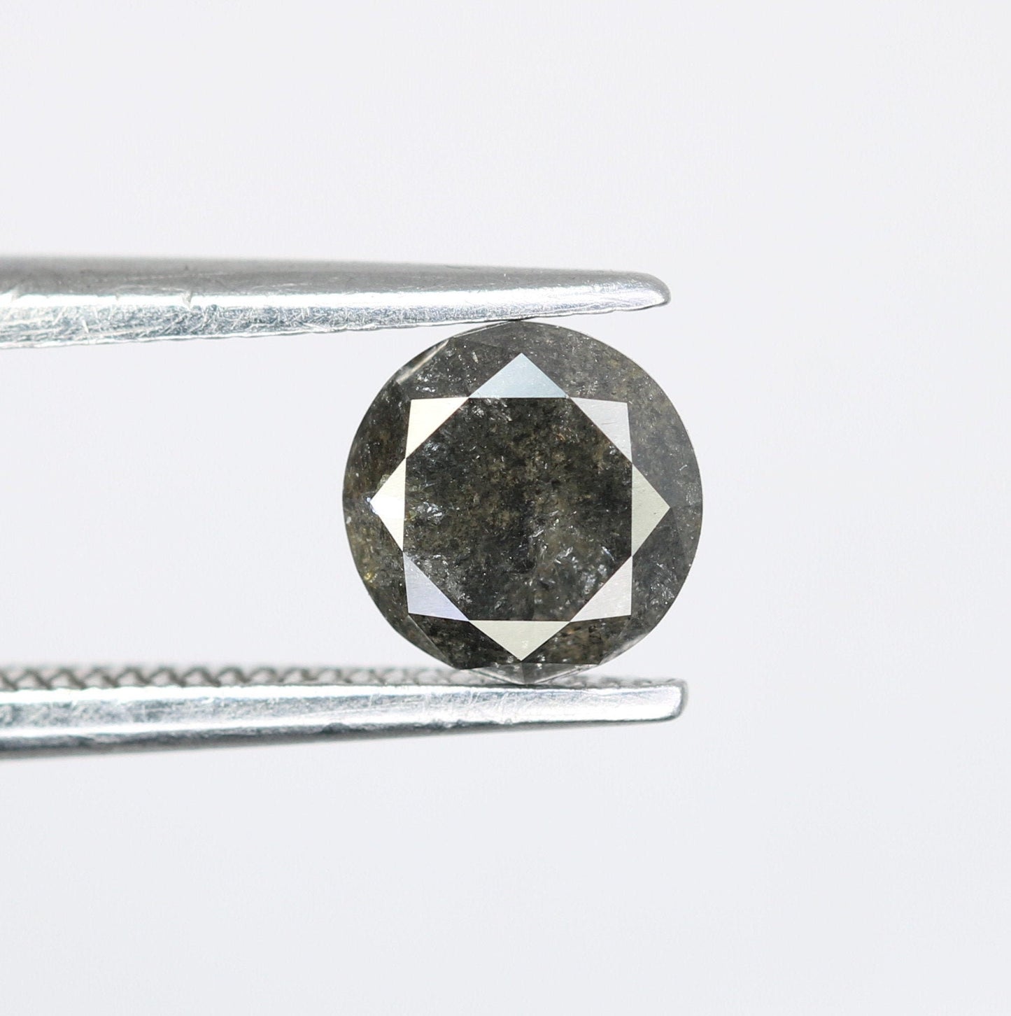 0.70 Carat Natural Round Black Brilliant Cut Salt and Pepper Diamond | Loose Gem for Jewelry Making | Wholesale Price for Earrings, Necklace
