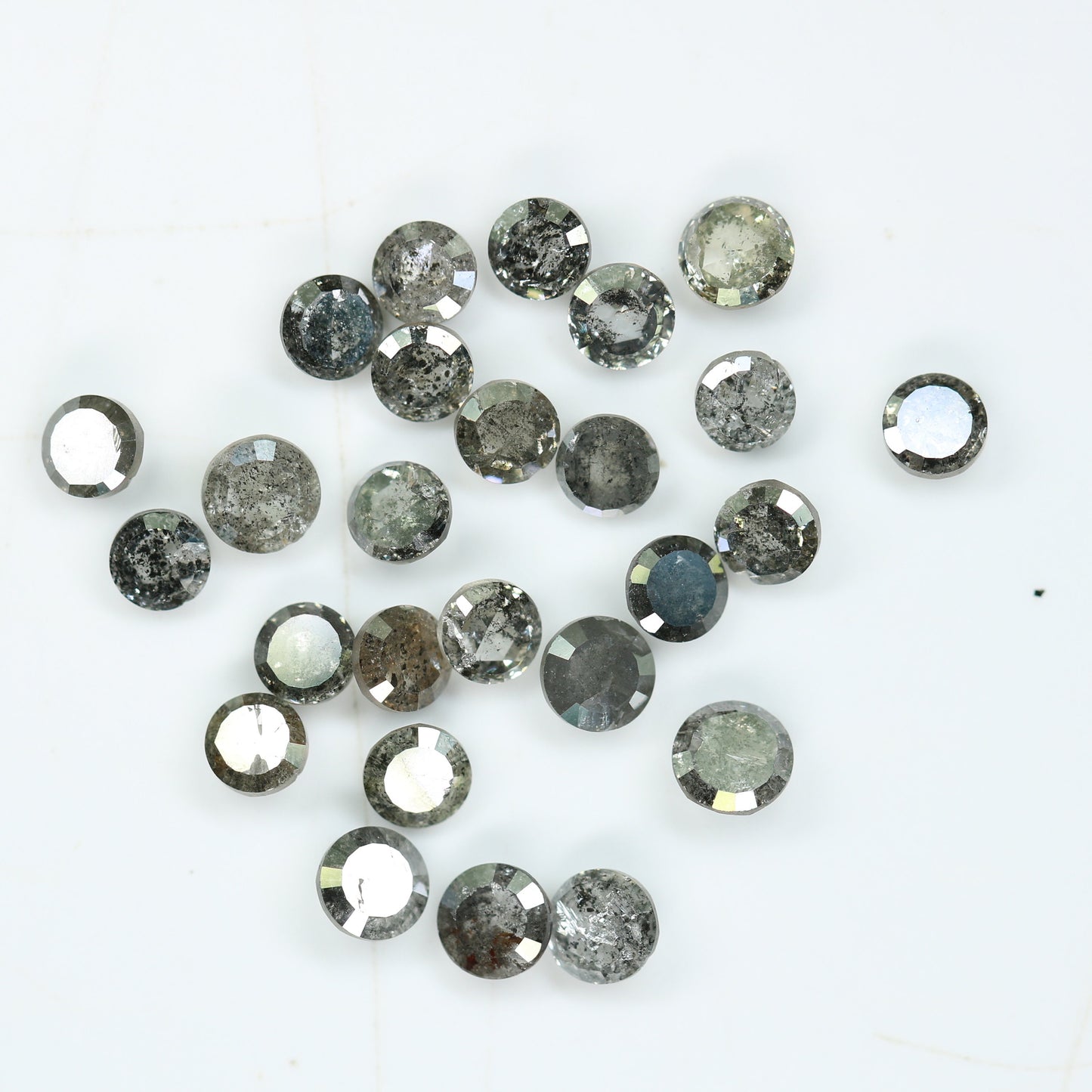 3.00 TCW Natural Salt and Pepper Rose Cut Round Diamonds For Side Accent Stone in Wedding Ring ll Gift For Wife ll Gift For Girlfriend