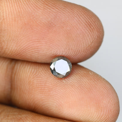 0.70 Carat Natural Round Black Brilliant Cut Salt and Pepper Diamond | Loose Gem for Jewelry Making | Wholesale Price for Earrings, Necklace