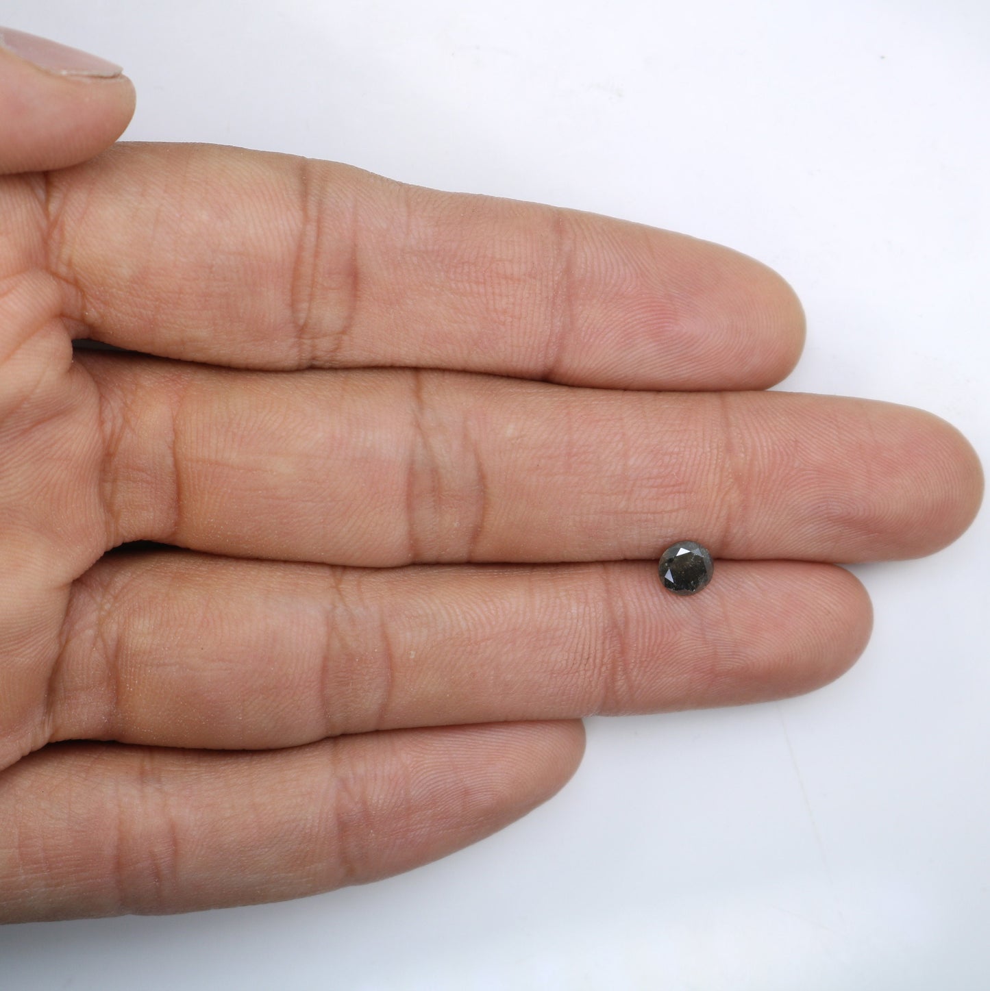 0.70 Carat Natural Round Black Brilliant Cut Salt and Pepper Diamond | Loose Gem for Jewelry Making | Wholesale Price for Earrings, Necklace