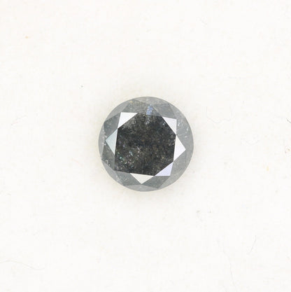 0.70 Carat Natural Round Black Brilliant Cut Salt and Pepper Diamond | Loose Gem for Jewelry Making | Wholesale Price for Earrings, Necklace