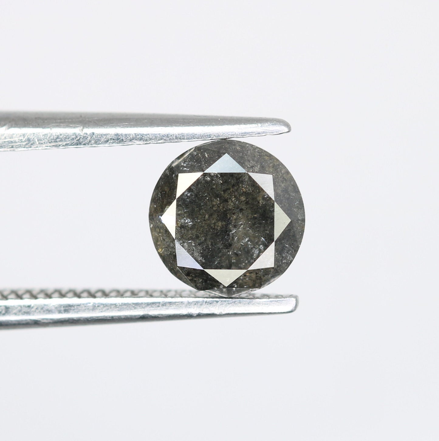 0.70 Carat Natural Round Black Brilliant Cut Salt and Pepper Diamond | Loose Gem for Jewelry Making | Wholesale Price for Earrings, Necklace