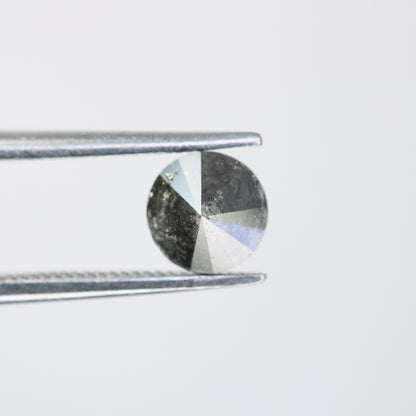 0.76 Carat Natural Salt and Pepper Round Brilliant Cut Galaxy Loose Diamond | Ideal for Rings, Earrings, and Jewelry Making |Wholesale Price