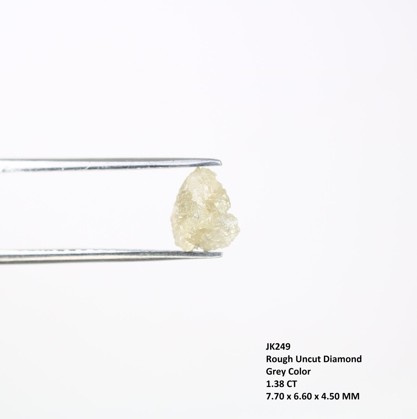 1.38 CT Natural Rough Gray Diamond | Raw Conflict Diamond | Raw Loose Diamond For Ring | Raw Uncut Diamond | Rough Diamond Jewelry Gift