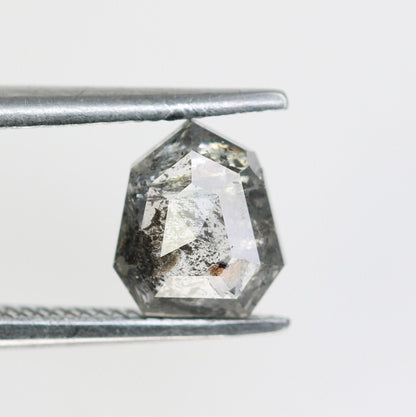 1.00 CT Salt and Pepper Diamond Geometric Cut For handmade necklace pendant Black/Grey crystal Diamond for Engagement Ring Anniversary Gift