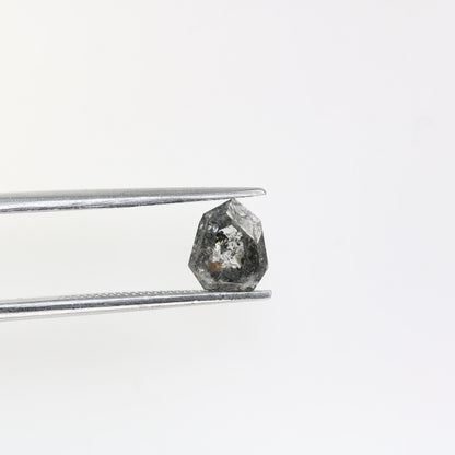 1.00 CT Salt and Pepper Diamond Geometric Cut For handmade necklace pendant Black/Grey crystal Diamond for Engagement Ring Anniversary Gift