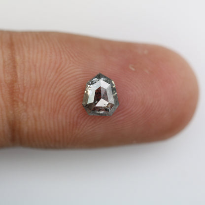 1.00 CT Salt and Pepper Diamond Geometric Cut For handmade necklace pendant Black/Grey crystal Diamond for Engagement Ring Anniversary Gift
