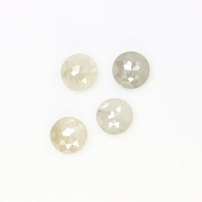 1.14 CT Salt and Pepper Natural Loose Diamond | Round Rose Cuta Diamond | White Fancy Daimond For Wedding Ring, Pair of Earring, Neacklase