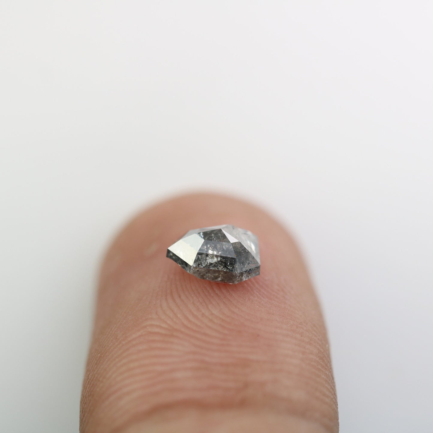 1.00 CT Salt and Pepper Diamond Geometric Cut For handmade necklace pendant Black/Grey crystal Diamond for Engagement Ring Anniversary Gift