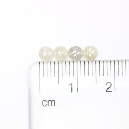 1.14 CT Salt and Pepper Natural Loose Diamond | Round Rose Cuta Diamond | White Fancy Daimond For Wedding Ring, Pair of Earring, Neacklase