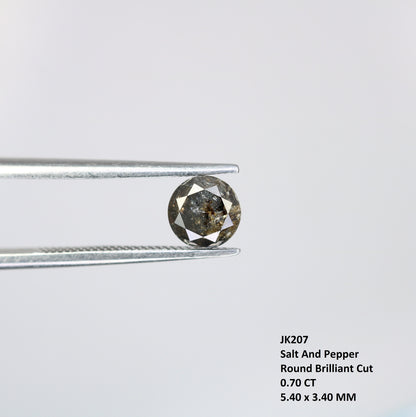 Natural Salt and Pepper Loose Diamond | Round Rose Cut & Brilliant Cut for Jewelry Making | Ideal for Earrings and Pendants |Wholesale Price