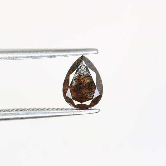 LOOSE PEAR DIAMOND | Natural salt and pepper brilliant cut diamondFor Gold Ring Diamonds