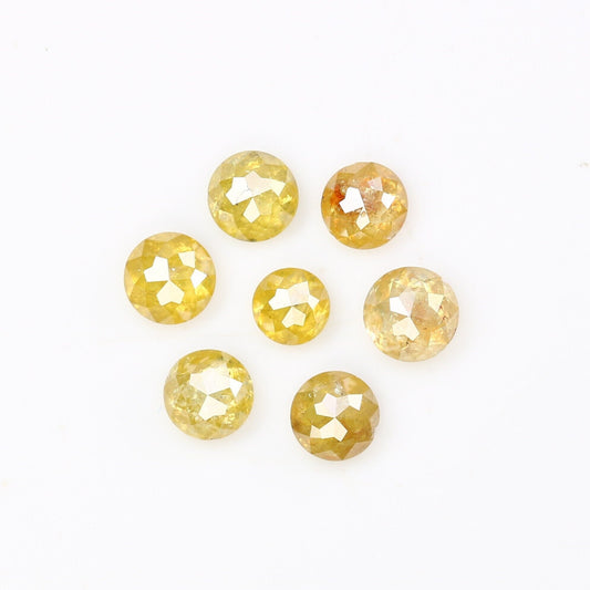 0.70 TCW Loose Yellow Rose Cut Round Real Loose Diamonds For Wedding Band ll Gift For Wife ll Gift For Girlfriend ll Gift For Best Friend