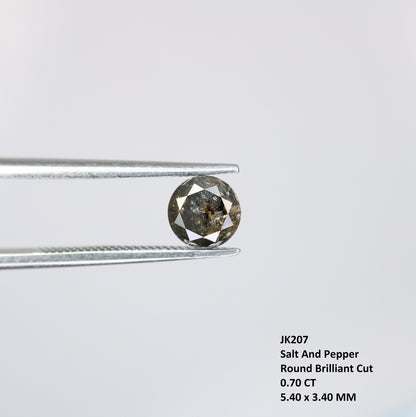 Natural Salt and Pepper Loose Diamond | Round Rose Cut & Brilliant Cut for Jewelry Making | Ideal for Earrings and Pendants |Wholesale Price