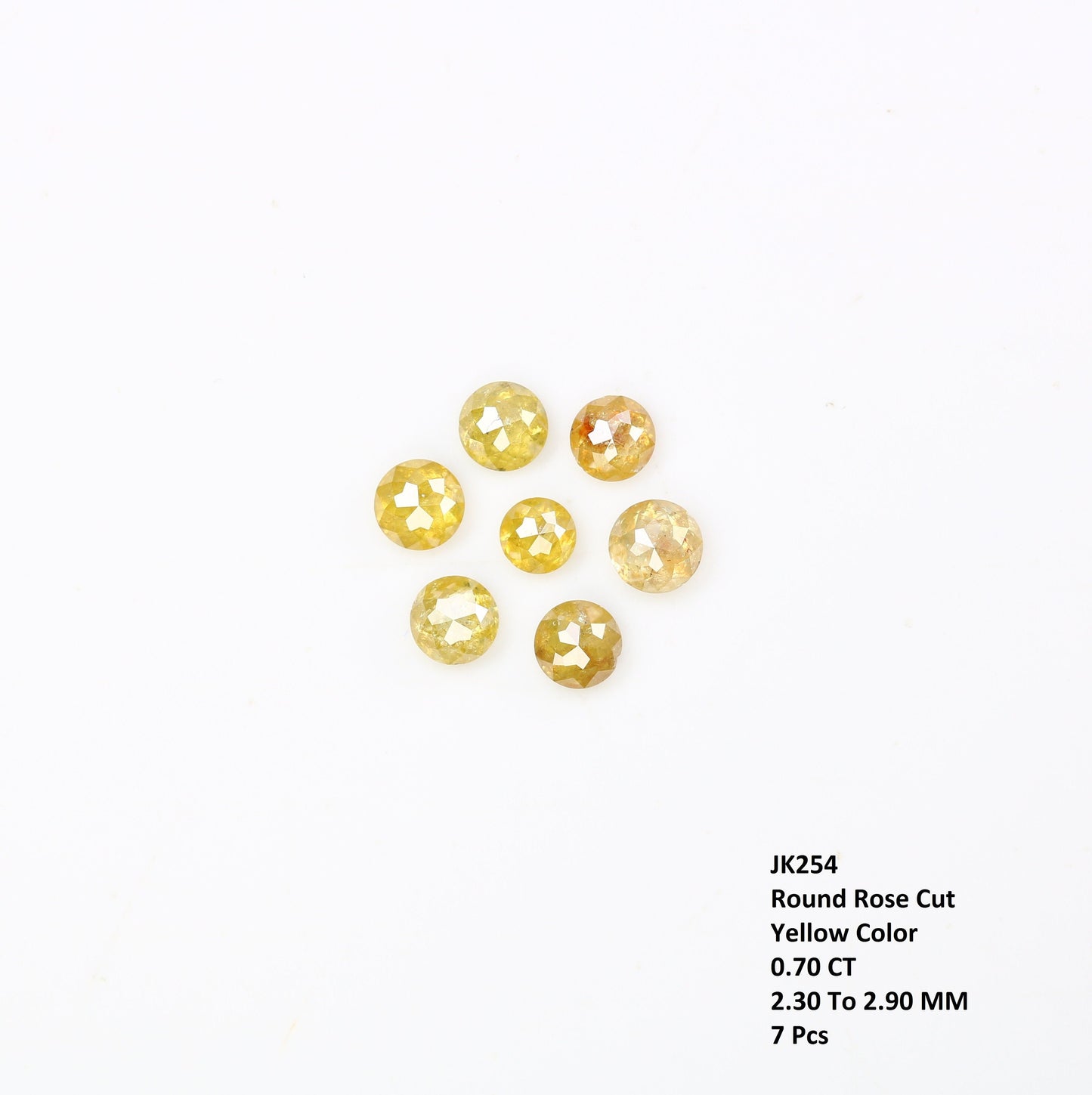 0.70 TCW Loose Yellow Rose Cut Round Real Loose Diamonds For Wedding Band ll Gift For Wife ll Gift For Girlfriend ll Gift For Best Friend