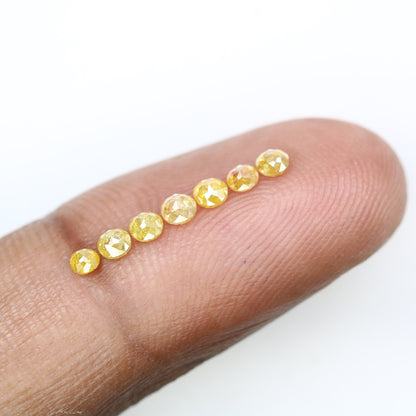 0.70 TCW Loose Yellow Rose Cut Round Real Loose Diamonds For Wedding Band ll Gift For Wife ll Gift For Girlfriend ll Gift For Best Friend