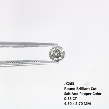 0.35 Carat Salt and Pepper Round Diamond Ring | Perfect for Custom Gold Rings | Unique Engagement or Wedding Jewelry