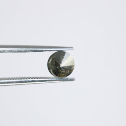 0.71 Carat Natural Salt and Pepper Round Brilliant Cut Loose Galaxy Diamond | Ideal for Jewelry Making | Wholesale Price for Custom Designs