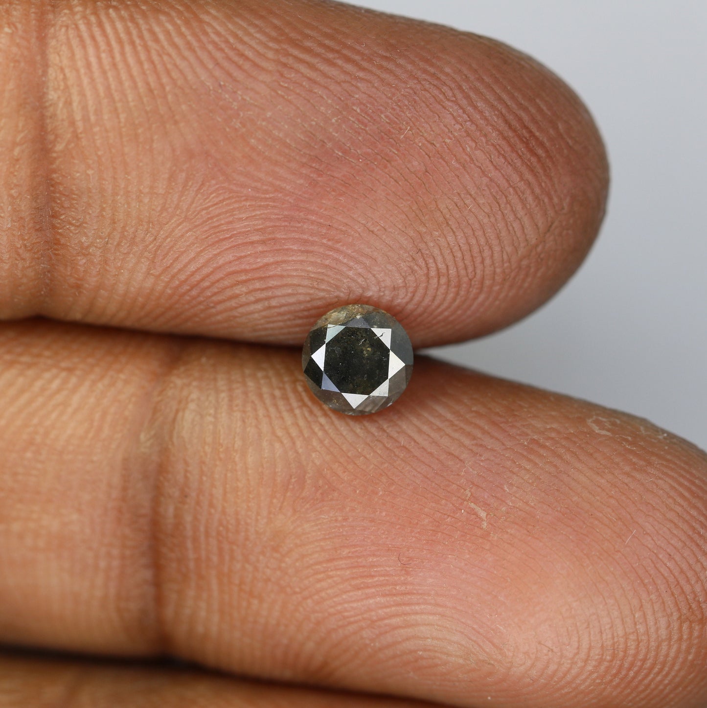 0.71 Carat Natural Salt and Pepper Round Brilliant Cut Loose Galaxy Diamond | Ideal for Jewelry Making | Wholesale Price for Custom Designs