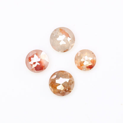 1.02 TCW Peach Rose Cut Round Loose Real Diamonds For Engagement Ring ll Gift For Her ll Gift For Mom ll Gift For Daughter ll Gift For Buddy