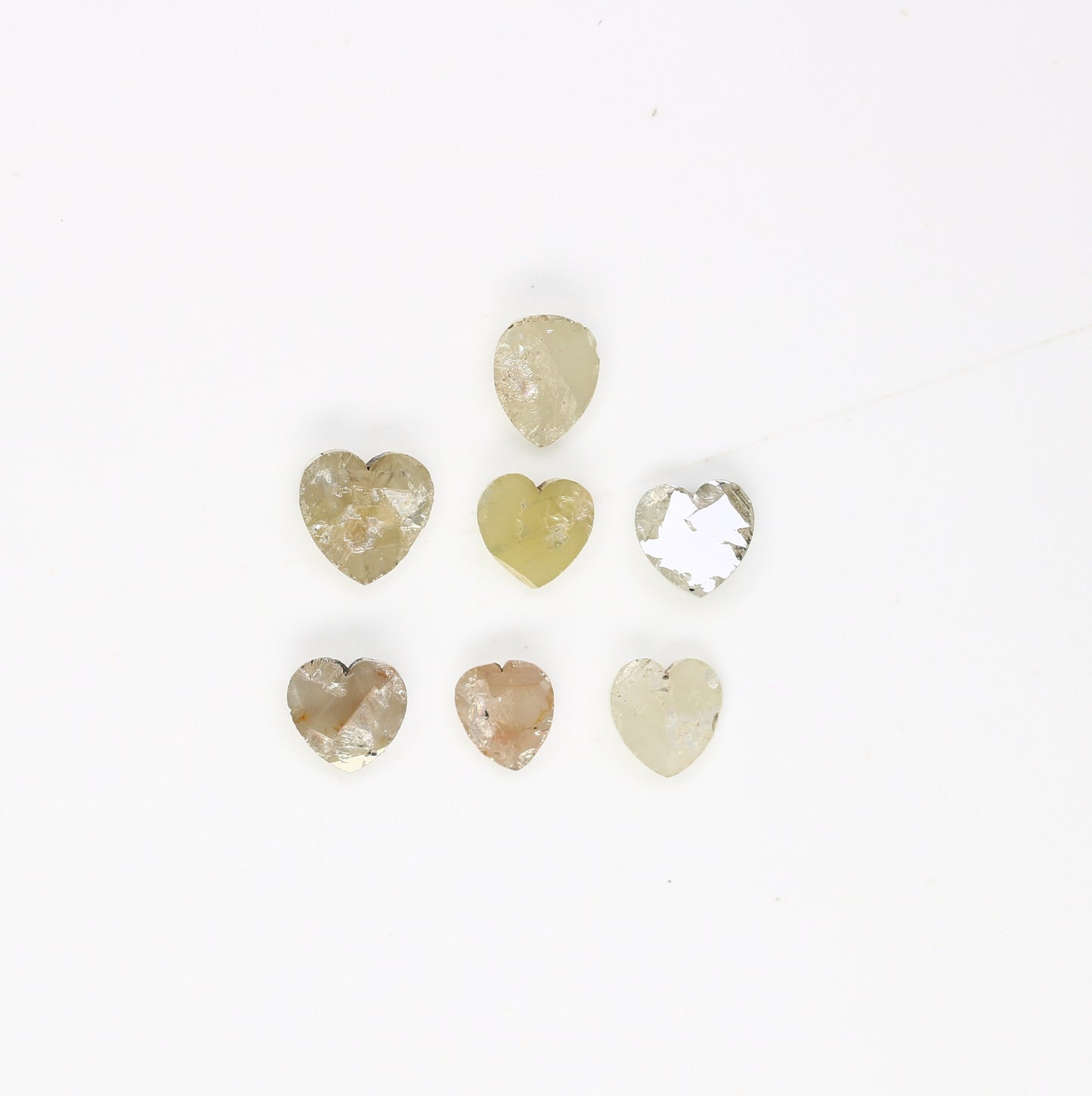 Loose Heart Shape Grey Natural Diamond For Handmade JewelryFor Gold Ring Diamonds