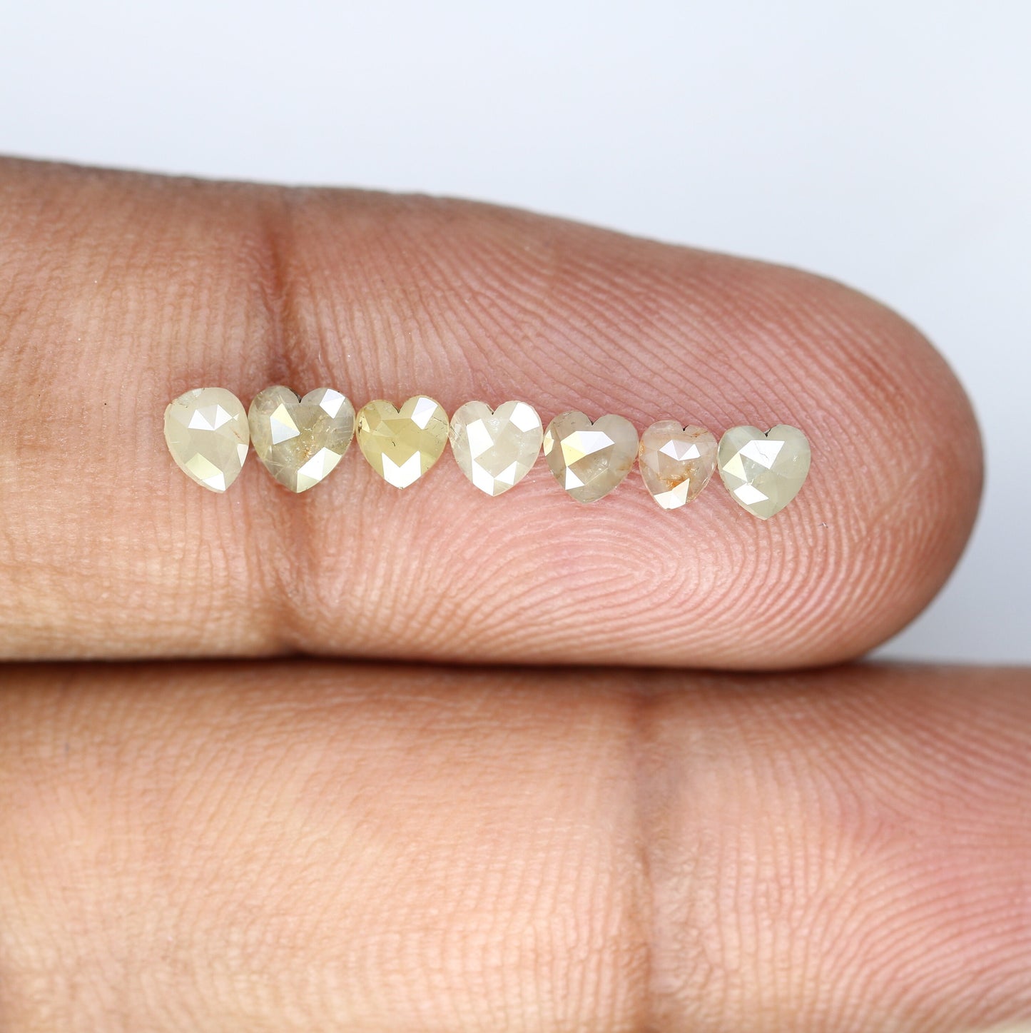 Loose Heart Shape Grey Natural Diamond For Handmade JewelryFor Gold Ring Diamonds