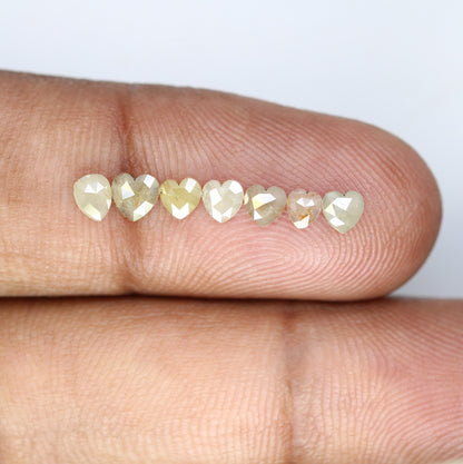 Loose Heart Shape Grey Natural Diamond For Handmade JewelryFor Gold Ring Diamonds