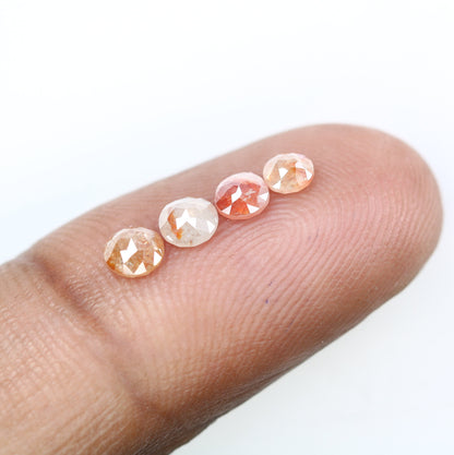 1.02 TCW Peach Rose Cut Round Loose Real Diamonds For Engagement Ring ll Gift For Her ll Gift For Mom ll Gift For Daughter ll Gift For Buddy