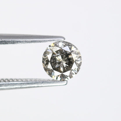 0.41 Carat Round Brilliant Cut Salt and Pepper Diamond | Ideal for Custom Gold Rings | Unique Engagement or Wedding Jewelry