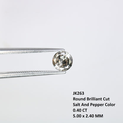 0.40 Carat Salt and Pepper Diamond for Engagement Ring | Perfect for Custom Gold Rings | Unique and Elegant Jewelry