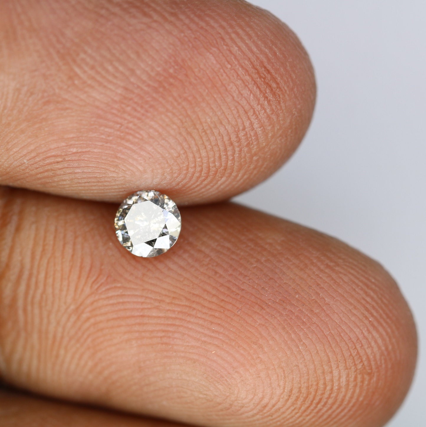0.41 Carat Round Brilliant Cut Salt and Pepper Diamond | Ideal for Custom Gold Rings | Unique Engagement or Wedding Jewelry