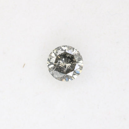 0.41 Carat Round Brilliant Cut Salt and Pepper Diamond | Ideal for Custom Gold Rings | Unique Engagement or Wedding Jewelry