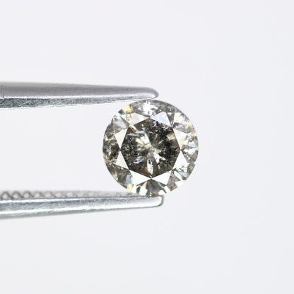 0.41 Carat Round Brilliant Cut Salt and Pepper Diamond | Ideal for Custom Gold Rings | Unique Engagement or Wedding Jewelry