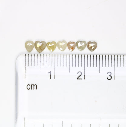 Loose Heart Shape Grey Natural Diamond For Handmade JewelryFor Gold Ring Diamonds