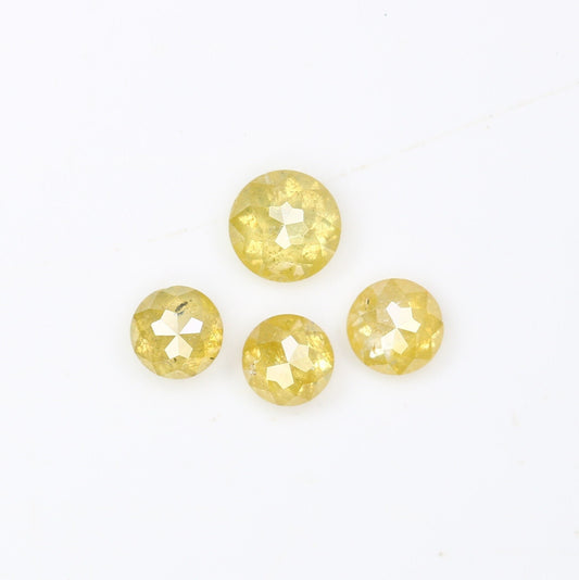 0.74 CT Yellow Round Rose Cut Natural Real Loose Diamonds For Eternity Band ll Gift For Best Friend ll Gift For Girlfriend ll Gift For Wife