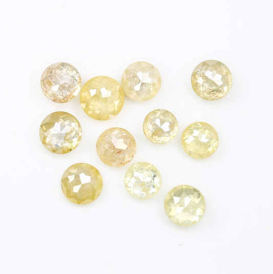 Color Diamonds Old Rose Cut Round/ Yellow Diamond Rose Cut Size Approx 2.9 - 3.5 mm /Rare Diamond CollectionFor Gold Ring Diamonds