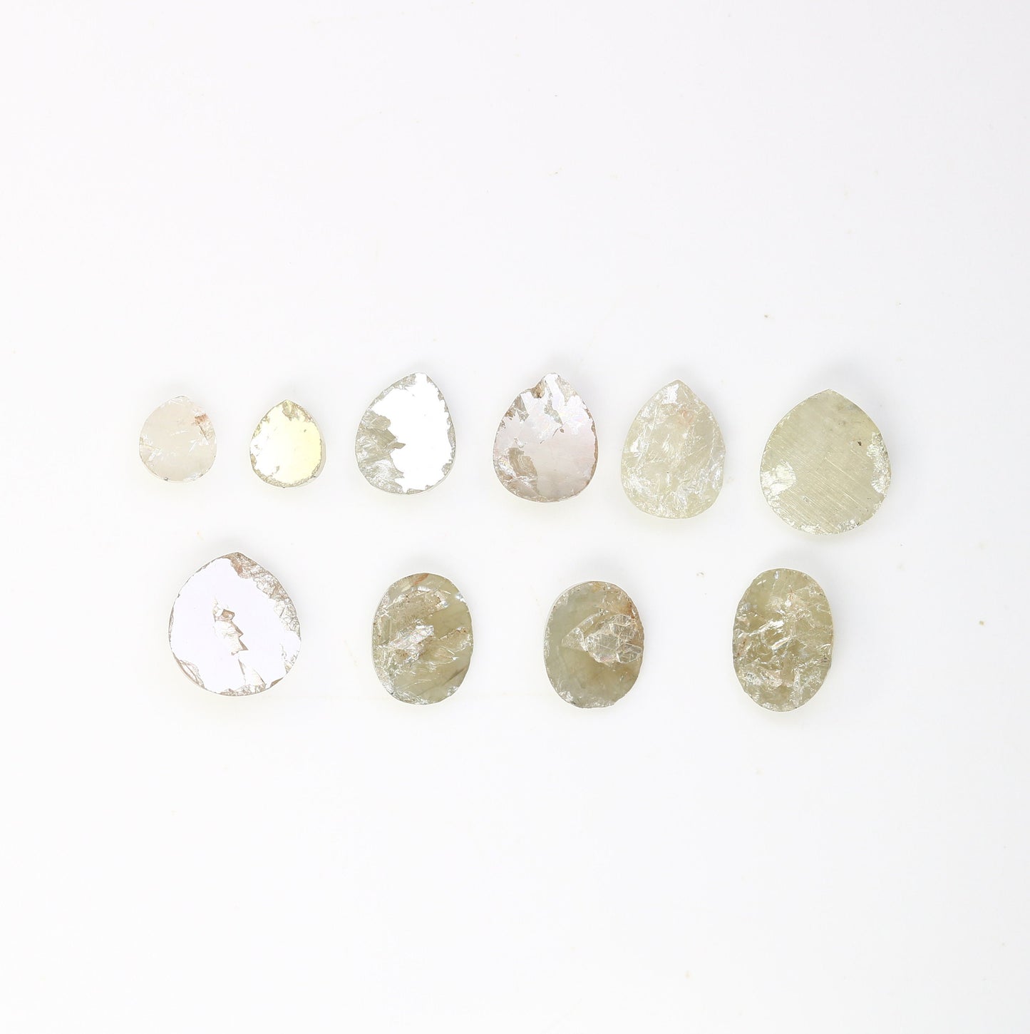 10 pcs Loose Grey Rose Cut Rustic Diamond For RingFor Gold Ring Diamonds
